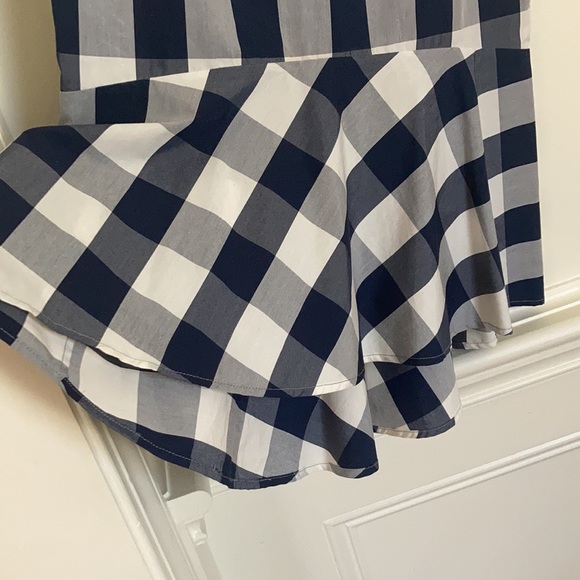 Anthropologie navy  checked, sleeveless top - Picture 10 of 10
